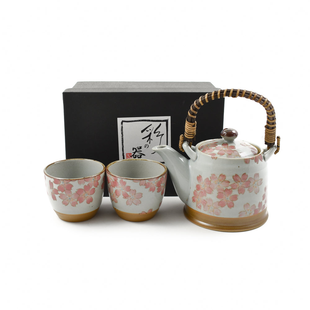 Kiji Stoneware & Ceramics Sakura Blossom Tea Set For Two Tableware Japanese Tableware Japanese Food