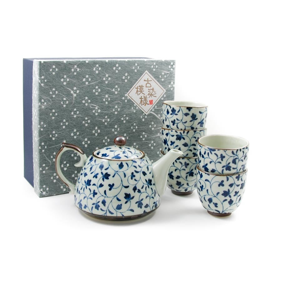 Shizen Blue Japanese Teapot & Teacup Set