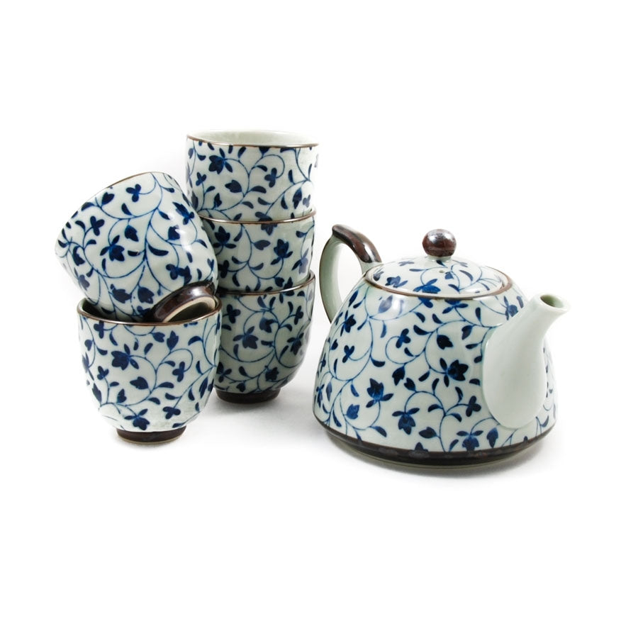 Shizen Blue Japanese Teapot & Teacup Set