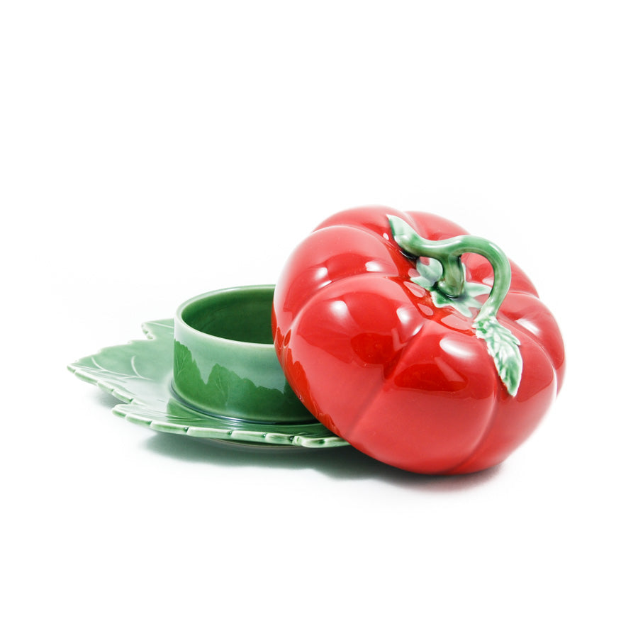 Bordallo Pinheiro Tomato Butter Dish With Cover Tableware