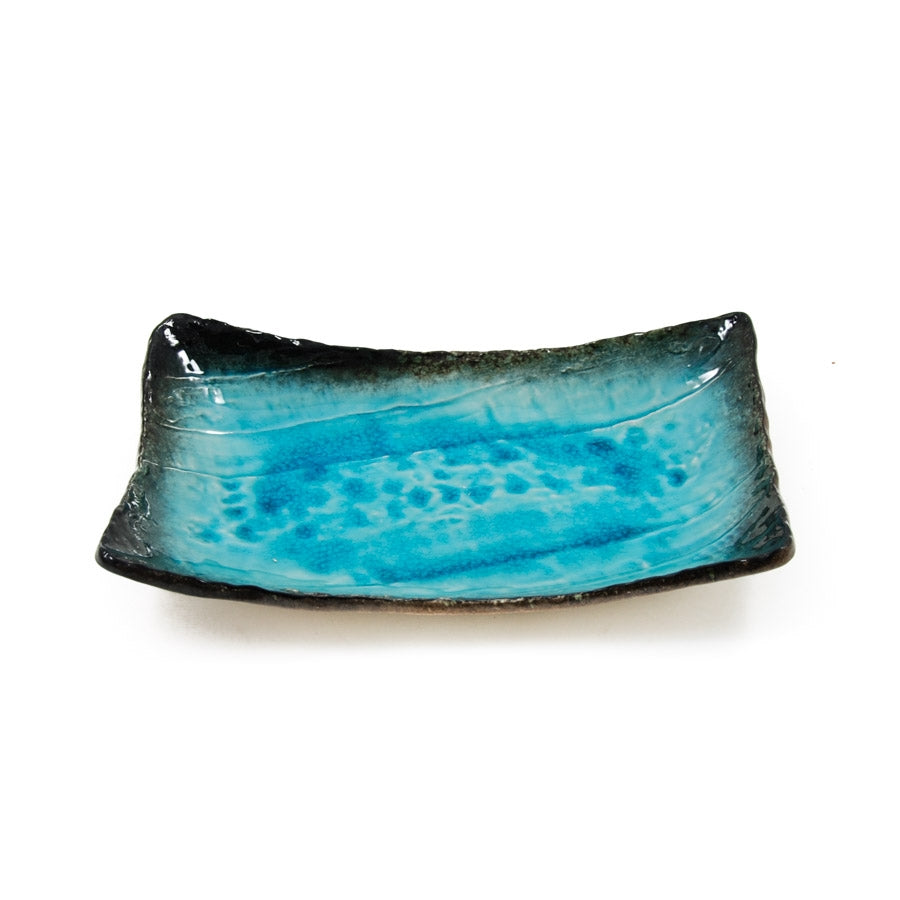 Turquoise Crackle Glaze Platter