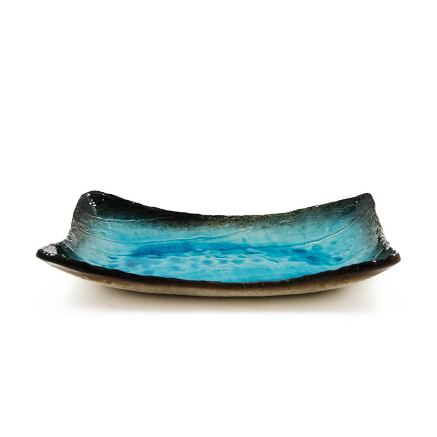 Turquoise Crackle Glaze Platter