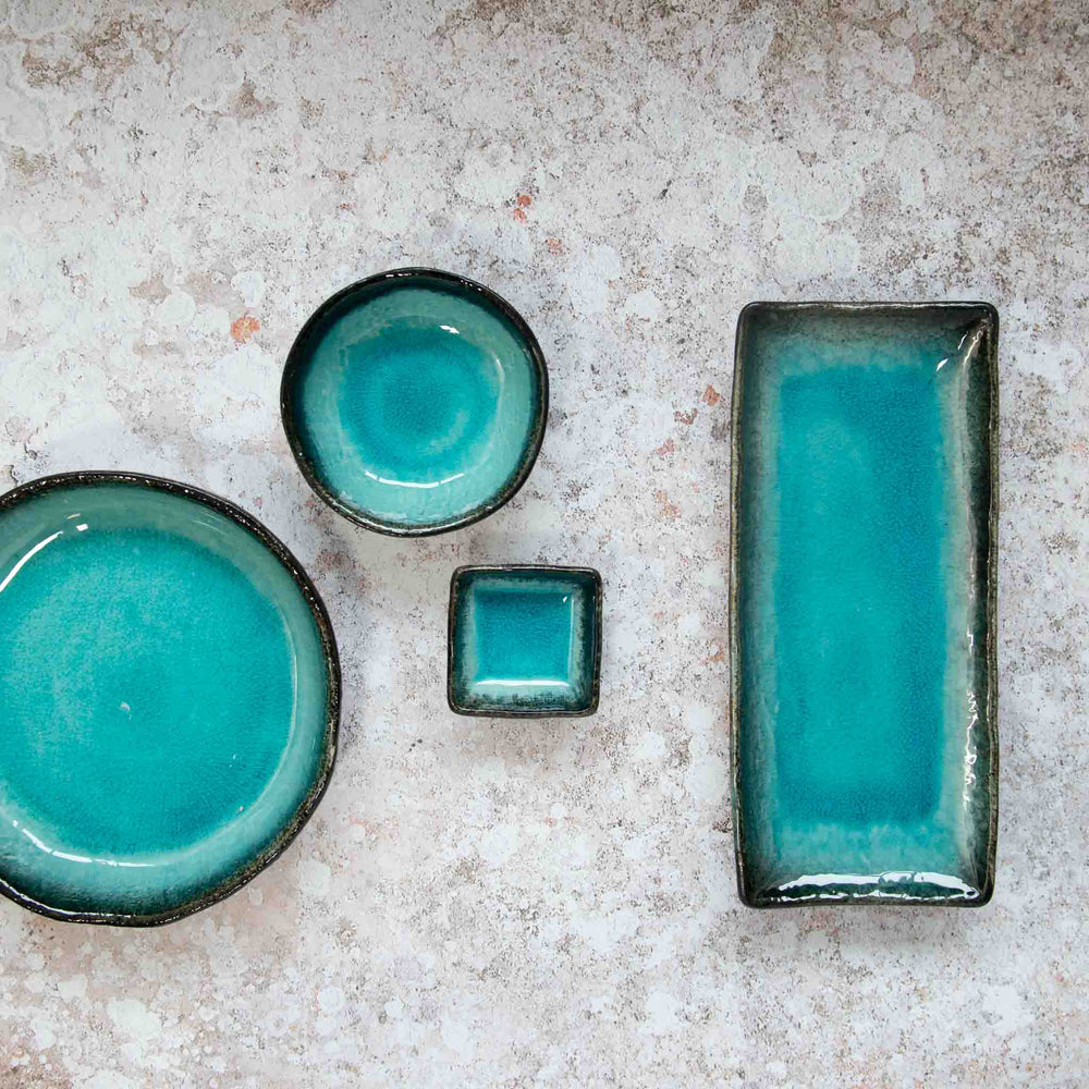 Turquoise Crackle Glaze Platter